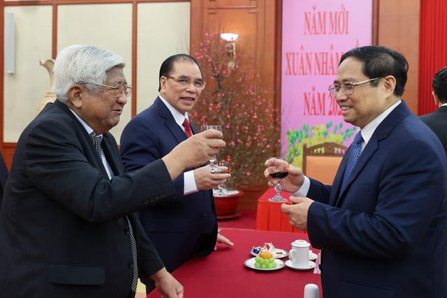 Tổng Bí thư Nguyễn Phú Trọng gặp mặt, chúc Tết lãnh đạo Đảng, Nhà nước