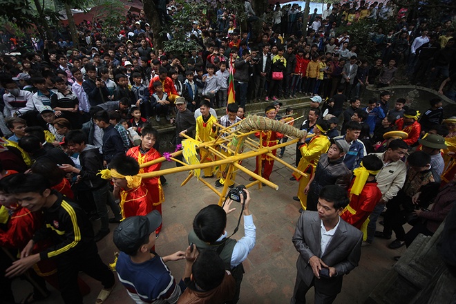 Liều mình cướp hoa tre trong hội Gióng