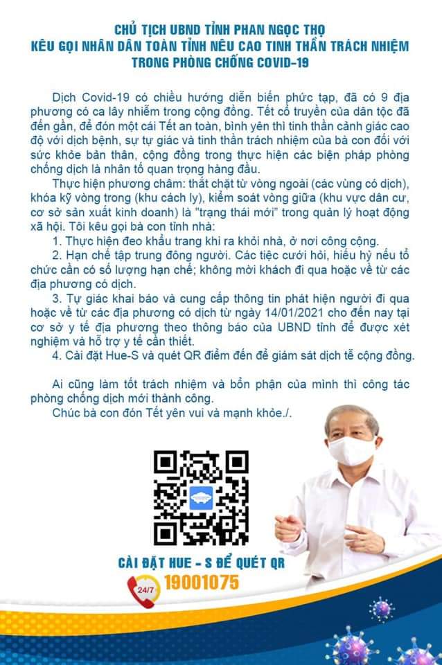 Thừa Thiên Huế chủ động phòng chống dịch Covid - 19 trong dịp Tết