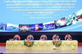 chinh phu trien khai chuong trinh hanh dong thuc hien nghi quyet cua bo chinh tri ve vung bac trung bo va duyen hai trung bo