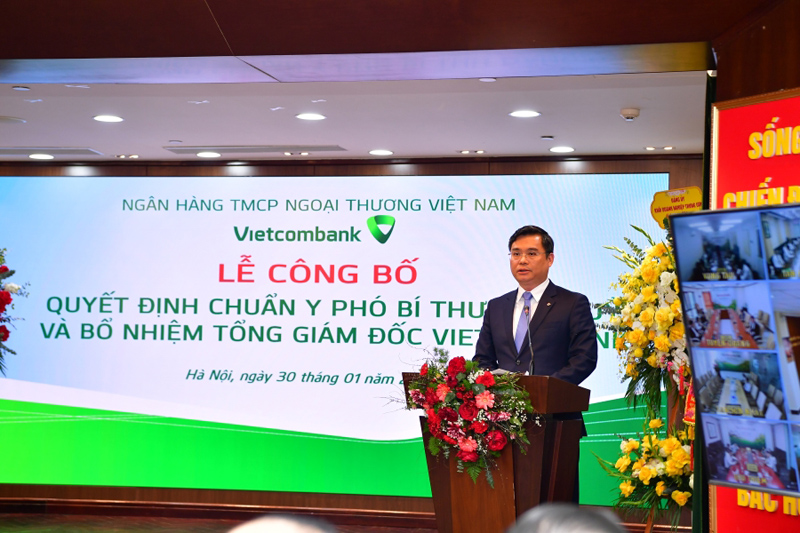 Vietcombank tổ chức Lễ công bố Quyết định chuẩn y Phó Bí thư Đảng ủy và bổ nhiệm Tổng Giám đốc