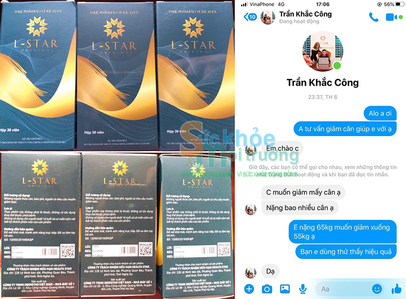 Thêm bằng chứng “tố” bà chủ Health Star bán hàng giả viên giảm cân L-Star