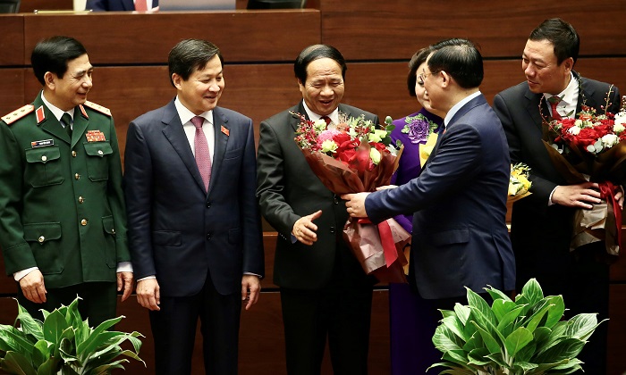 Quốc hội ph&ecirc; chuẩn đồng ch&iacute; L&ecirc; Minh Kh&aacute;i v&agrave; đồng ch&iacute; L&ecirc; Văn Th&agrave;nh giữ chức Ph&oacute; Thủ tướng Ch&iacute;nh phủ