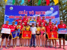 sanvinest khanh hoa gianh vo dich o 2 noi dung nam va nu giai bong chuyen bai bien quoc gia