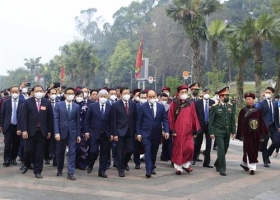 long trong to chuc le dang huong tuong niem cac vua hung