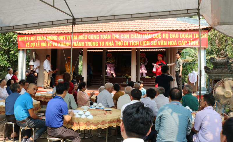 Hương Sơn, H&agrave; Tĩnh: Lễ kh&aacute;nh th&agrave;nh trung tu, t&ocirc;n tạo  DTLS cấp tỉnh nh&agrave; thờ Khai cơ hầu Đ&agrave;o Do&atilde;n Thắng