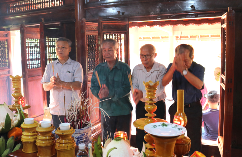 Hương Sơn, H&agrave; Tĩnh: Lễ kh&aacute;nh th&agrave;nh trung tu, t&ocirc;n tạo  DTLS cấp tỉnh nh&agrave; thờ Khai cơ hầu Đ&agrave;o Do&atilde;n Thắng