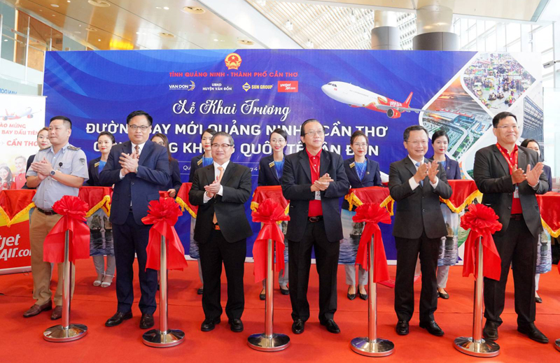 Vietjet chính thức khai trương đường bay thẳng đầu tiên giữa Cần Thơ và Vân Đồn