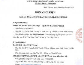 tan hiep phat khoi kien mot co quan bao chi phia doanh nghiep khang dinh thong tin dang tai la sai su that