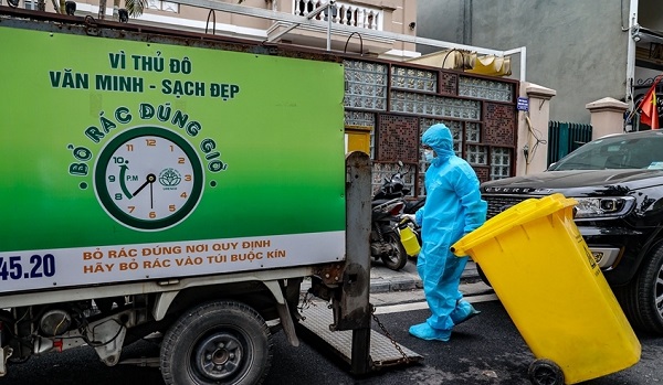 Tăng cường quản l&yacute; chất thải ph&ograve;ng, chống dịch Covid-19