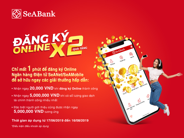 Đăng k&yacute; online, sử dụng miễn ph&iacute;, nhận qu&agrave; như &yacute; c&ugrave;ng Ng&acirc;n h&agrave;ng SeaBank