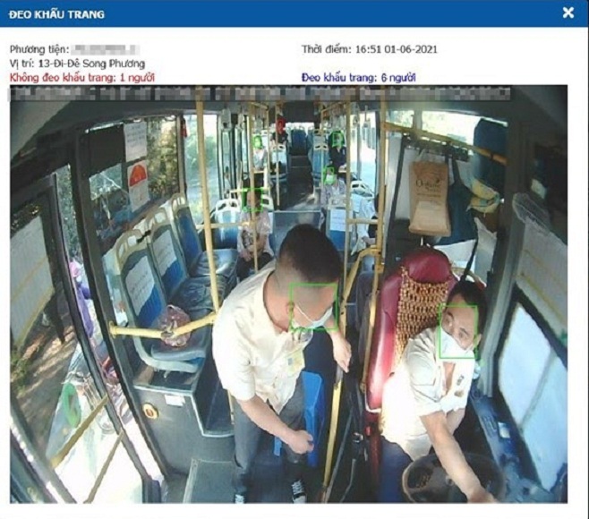 Ứng dụng trí tuệ nhân tạo để giám sát việc đeo khẩu trang trên phương tiện vận tải hành khách