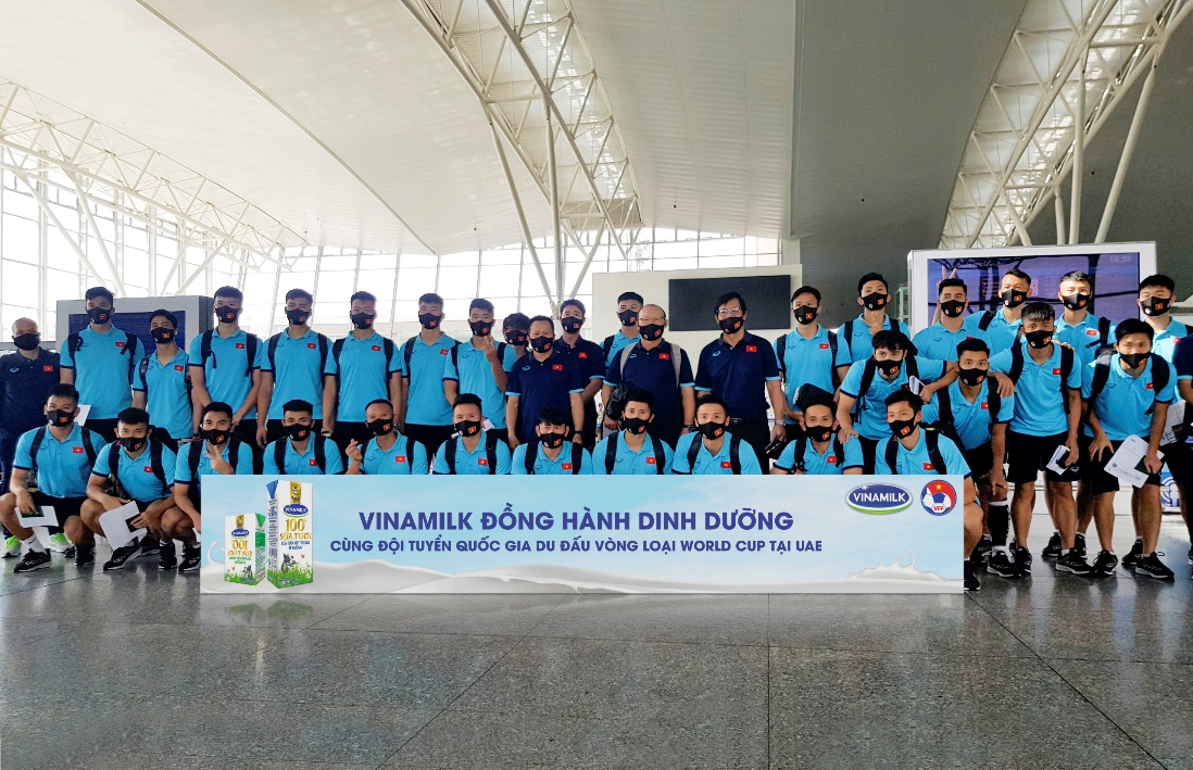 Vinamilk đồng hành cùng đội tuyển Quốc gia tại vòng loại World cup 2022