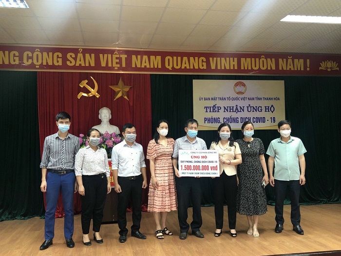Công ty Cổ phần Sông Mã Thanh Hóa ủng hộ 2 tỷ đồng vào Quỹ phòng, chống dịch Covid-19