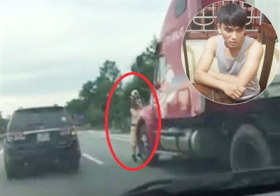 khoi to vu tai xe container hat vang csgt xuong duong
