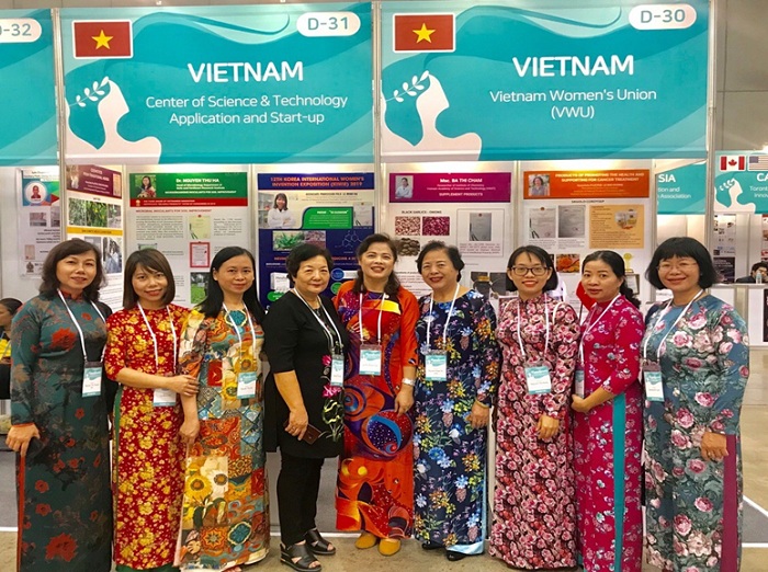 C&aacute;c nh&agrave; khoa học nữ đạt giải cao tại Triển l&atilde;m Quốc tế &nbsp;về S&aacute;ng chế của phụ nữ (KIWIE 2019) tại H&agrave;n Quốc