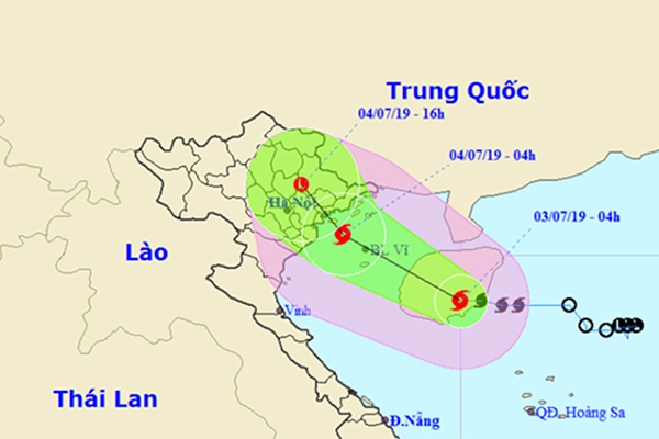 B&atilde;o số 2 sẽ đổ bộ v&agrave;o Quảng Ninh đến Nam Định, mưa to khắp nơi