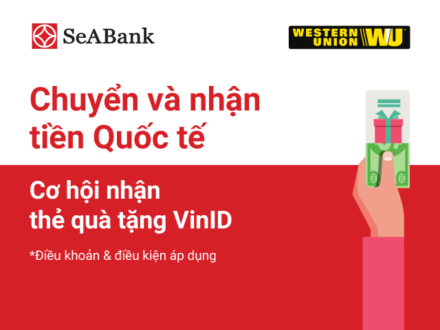 Giao dịch western union nhận ngay thẻ Vinid trị gi&aacute; l&ecirc;n đến 1110 triệu đồng