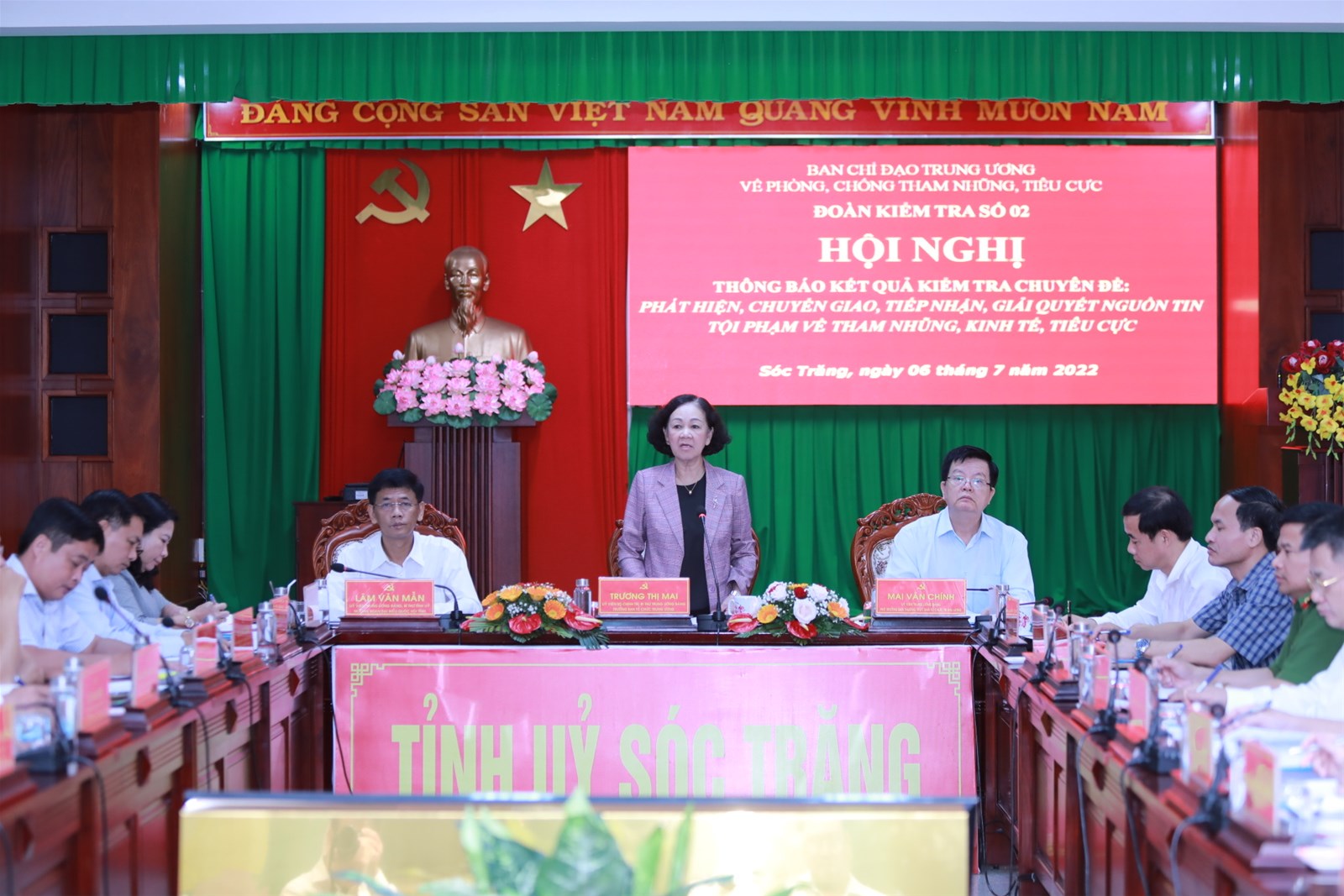 Ban Chỉ đạo Trung ương về phòng, chống tham nhũng, tiêu cực làm việc tại Sóc Trăng