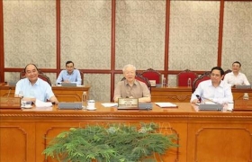 tong bi thu nguyen phu trong chu tri hop bo chinh tri ban bi thu xem xet nhung van de noi bat
