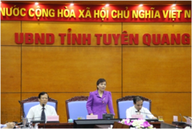 bo truong bo y te lam viec voi ubnd tinh tuyen quang