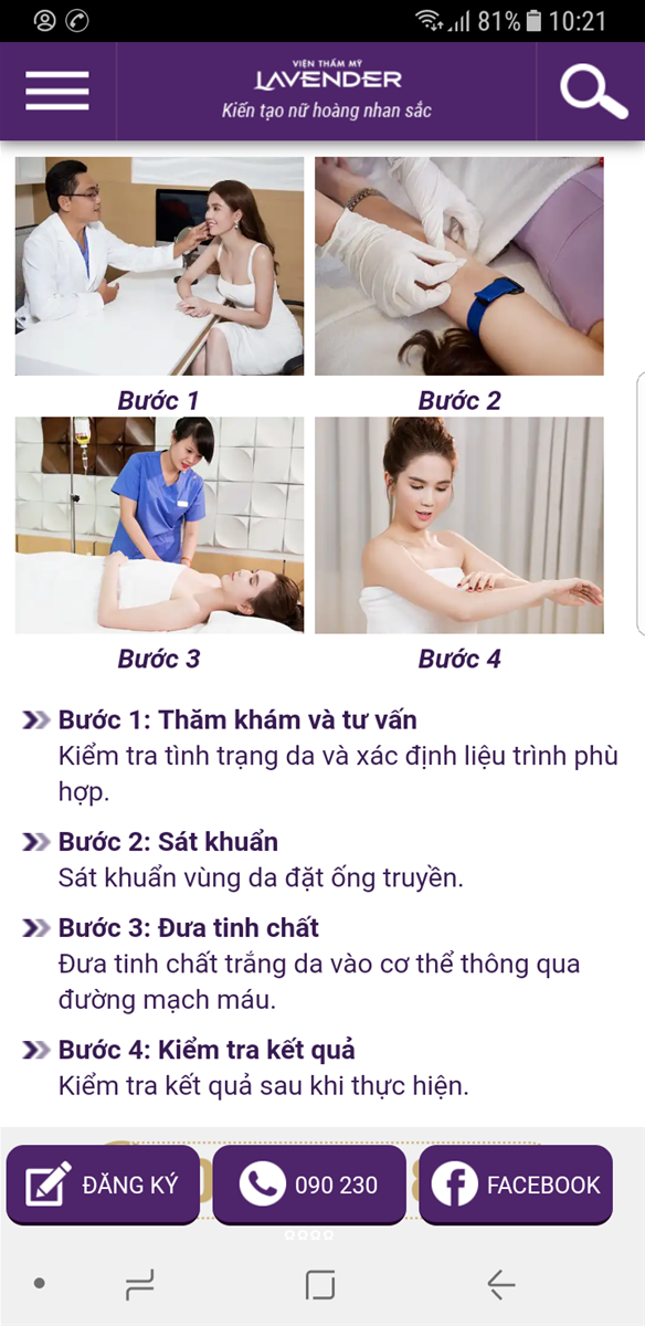 Viện thẩm mỹ Lavender truyền trắng trái phép, tiềm ẩn nhiều rủi ro?