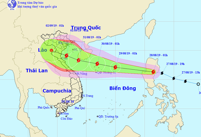 Cập nhật diễn biến Bão Podul