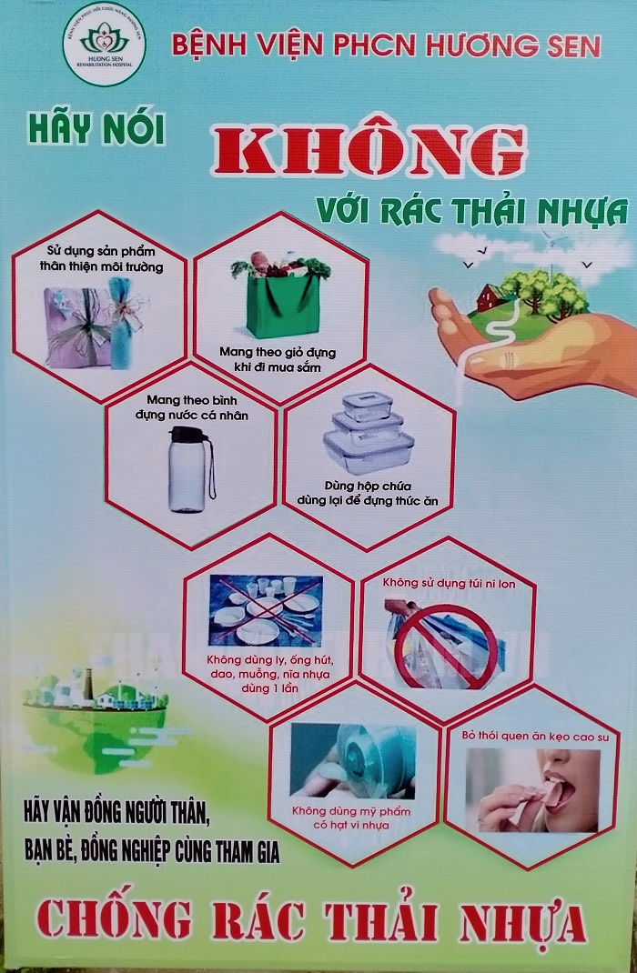 Bệnh viện Phục hồi Chức năng Hương Sen: Chung tay hành động “Giảm thiểu rác thải nhựa trong trong ngành y tế”