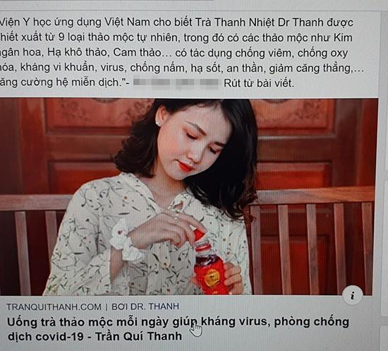 Uống trà Dr Thanh phòng Covid hay trò lố của Tân Hiệp Phát