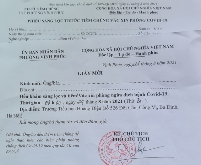 Hà Nội đang khẩn trương điều tra ‘dịch vụ tiêm vắc-xin Covid-19 thần tốc’