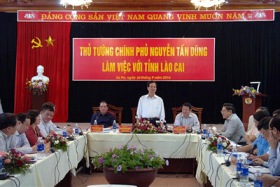 thu tuong nguyen tan dung lam viec voi lanh dao chu chot tinh lao cai