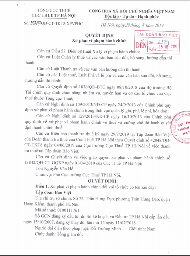 Hàng loạt dự án sai phạm của Tập đoàn Bảo Việt