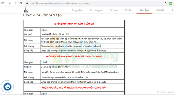 Hà Nội: Thẩm mỹ DK Eyebrows &amp; Beauty đào tạo học viên “chui”?