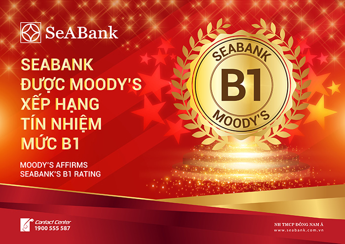 SeABank được moody’s xếp hạng tín nhiệm B1