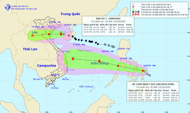 Bão số 7 gây mưa lớn, miền Bắc mưa và lạnh