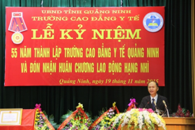 truong cd y te quang ninh to chuc le ky niem 55 nam thanh lap truong va don nhan huan chuong ld hang ii