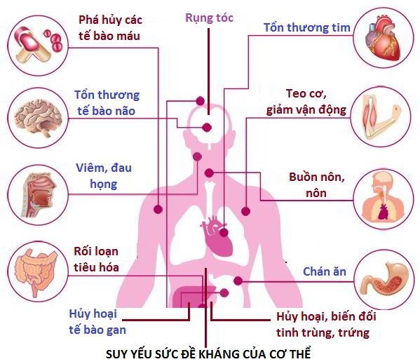8 t&aacute;c dụng phụ của h&oacute;a trị trong điều trị ung thư người bệnh cần biết