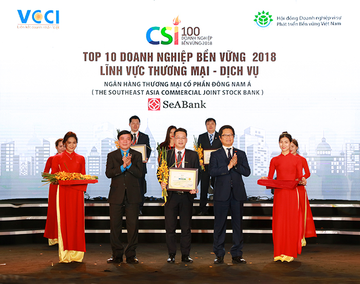SeaBank nằm trong top 10 doanh nghiệp bền vũng Việt Nam