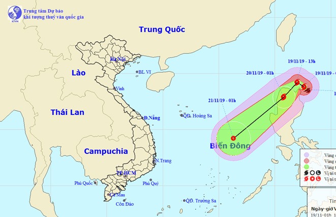 Dự báo thời tiết ngày 19/11: Bão Kalmaegi đang tiến vào Biển Đông