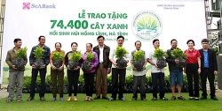 seabank trao tang 74400 cay xanh hoi sinh nui hong linh ha tinh