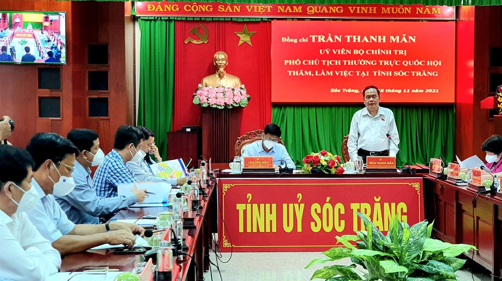 Phó Chủ tịch Thường trực Quốc hội Trần Thanh Mẫn thăm và làm việc tại Sóc Trăng