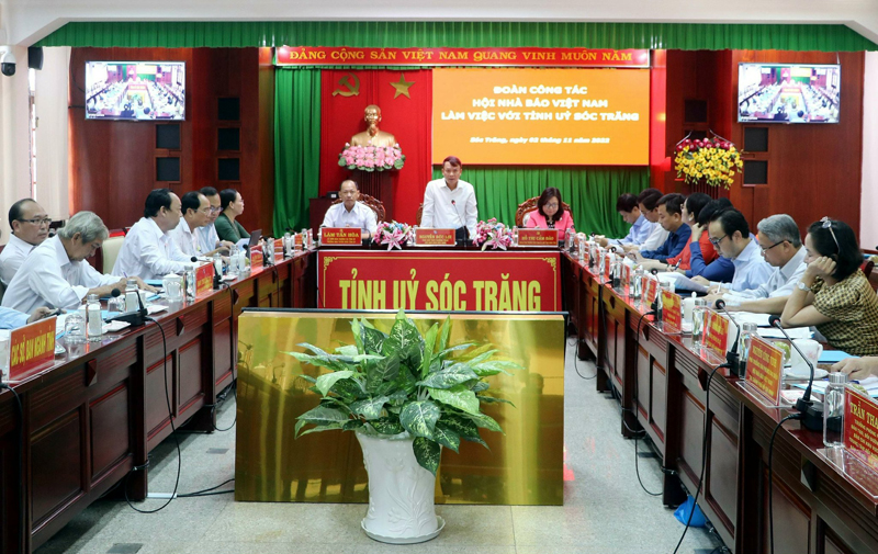 Hội Nhà báo Việt Nam làm việc với tỉnh Sóc Trăng