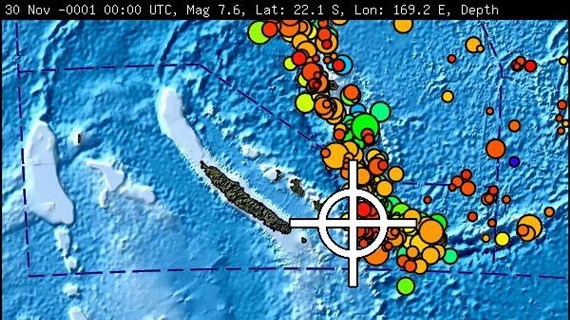 Nguy cơ sóng thần sau động đất 7,6 độ Richter ở bờ biển Đông New Caledonia