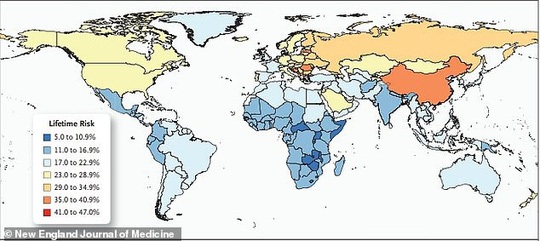 Một phân tư dân số thế giới có nguy cơ bị đột quỵ