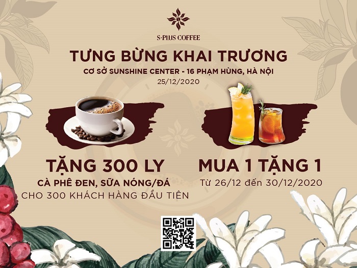 S-Plus Coffee mở rộng chuỗi thương hiệu đồ uống 5 sao với cơ sở thứ ba tại Mỹ Đình