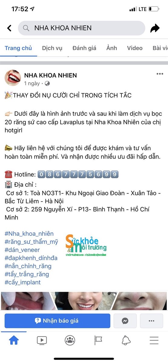 Thực trạng công tác quản lý và hoạt động phòng khám tại Hà Nội: Nha khoa Nhiên “hồn nhiên” vi phạm